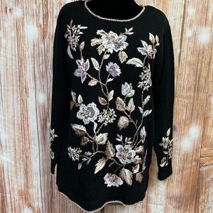 Worthington Vintage‎ Embroidered Sweater